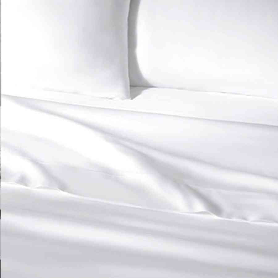 Cearceaf pat cu elastic Renforce Alb 100% bumbac