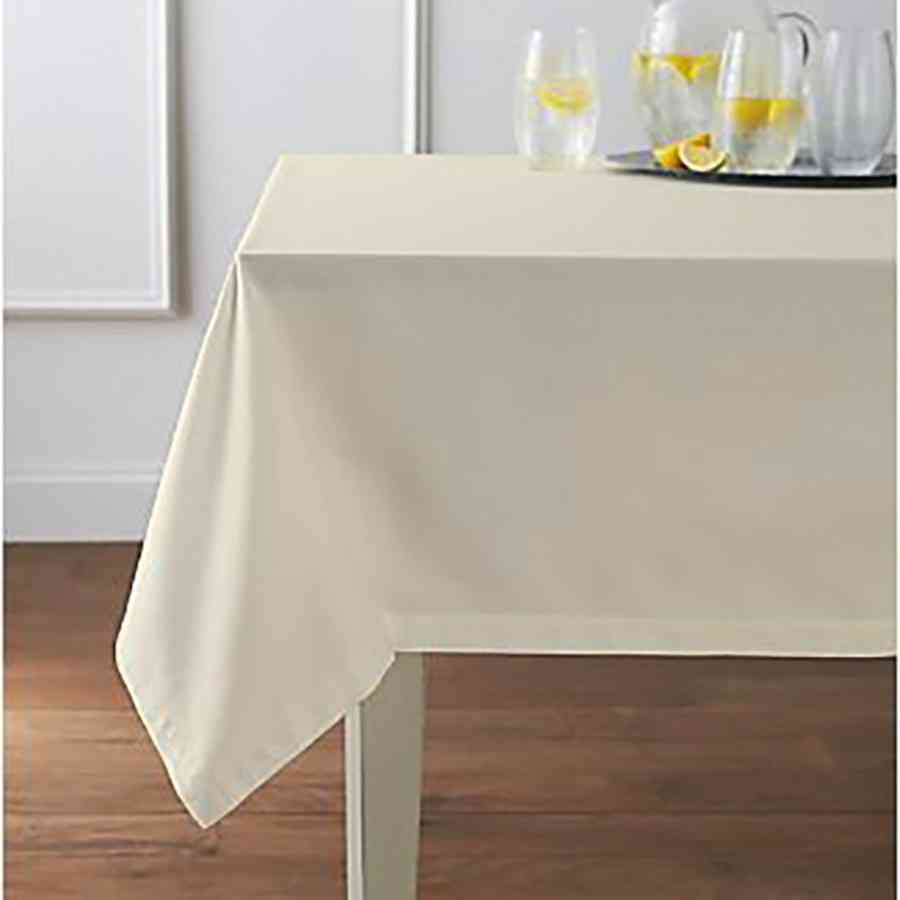 Faţă masă 4 persoane  150x150cm Damasc Plain Crem