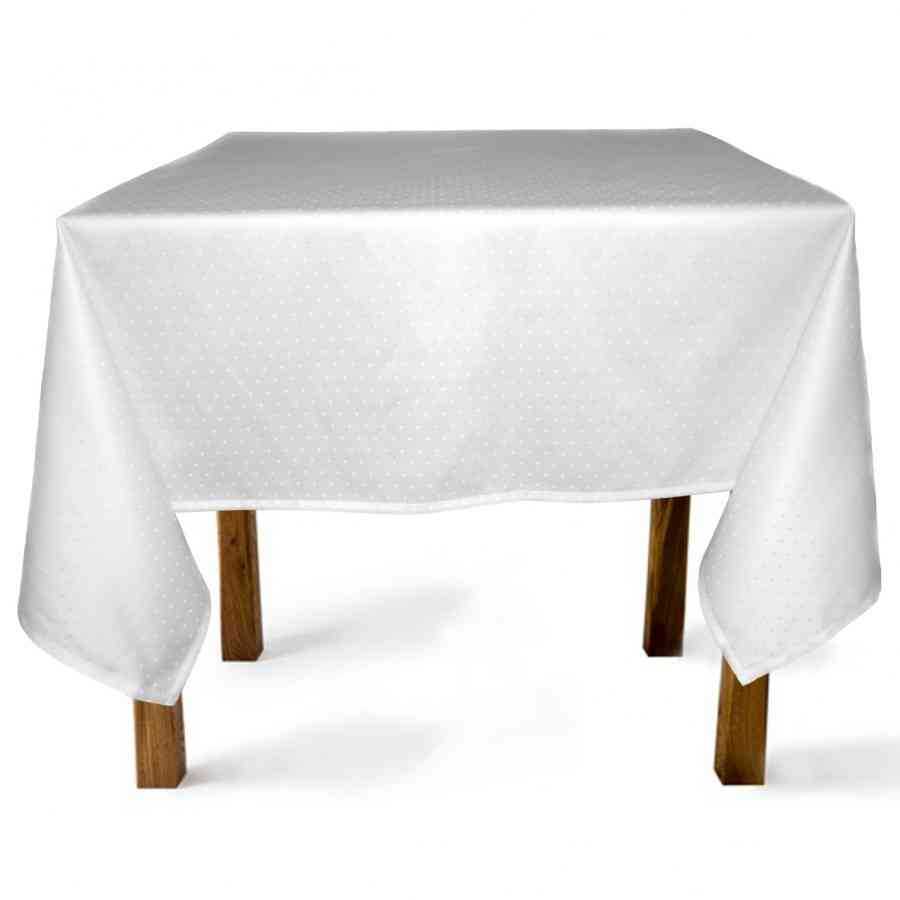 Faţă masă model Topo Alb 150X150 cm