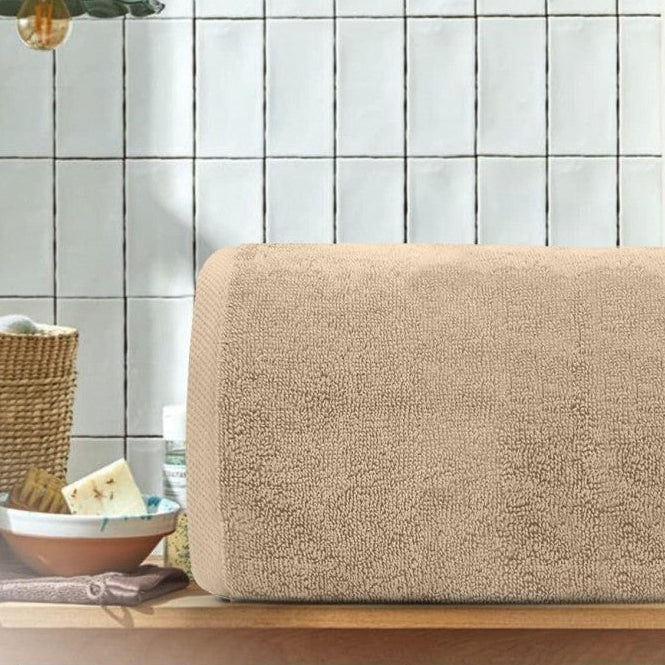 Prosop de piscina/SPA 100% bumbac model Plain culoare SAND 75x170cm